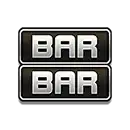 Seven Seven Seven Double Bar Slot Symbol